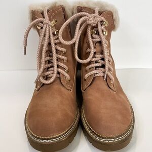 Steve Madden Nude Lace-Up Winter Boots